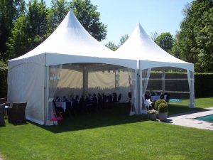 white pinnacle tent for event